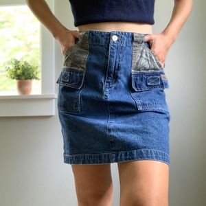 Janet Blase X Realtree denim camo mini skirt